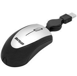 Mouse Usb com Fio Retrátil