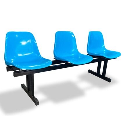 Cadeira Longarina de Recepção Com Três Assentos PP9 - Moderna